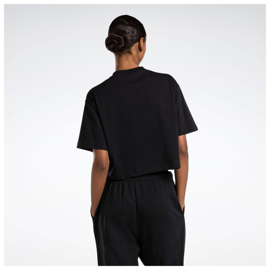 Reebok Γυναικεία κοντομάνικη μπλούζα Classics Archive Essentials Big Logo Crop Tee